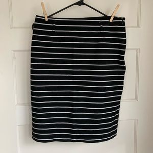Striped White House Black Market pencil skirt